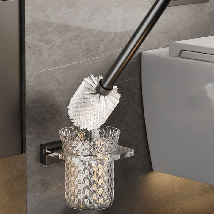 Lisslune | Black Bathroom Set Metallic & Acrylic Bathroom Accessories Set made of Stainless Steel Aluminium