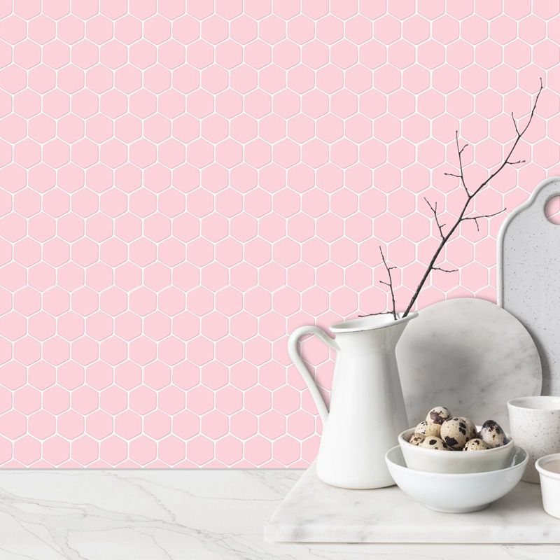 Lisslune | Self-adhesive Tiles Solid Color Hexagonal Scratch-resistant Self-adhesive Tiles