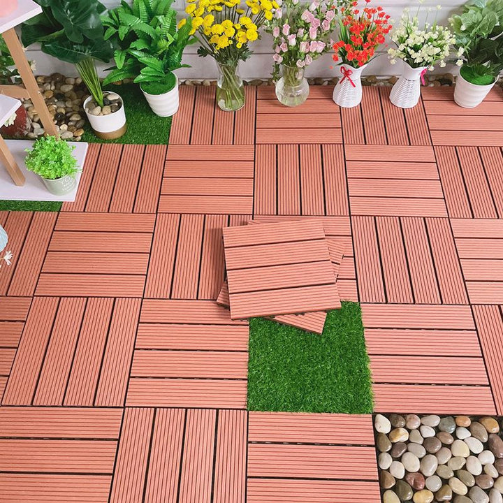 Lisslune | Classic interlocking deck boards Solid color patio tiles