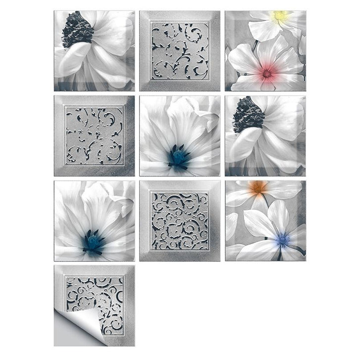 Lisslune | Plastic Peel and Stick Backsplash Tile Square Wallpaper with waterproof