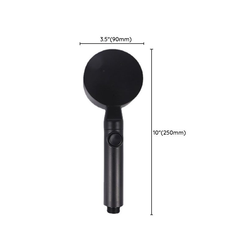 Lisslune | Metal Black Shower Head Self-Cleaning Standard Round Hand Shower