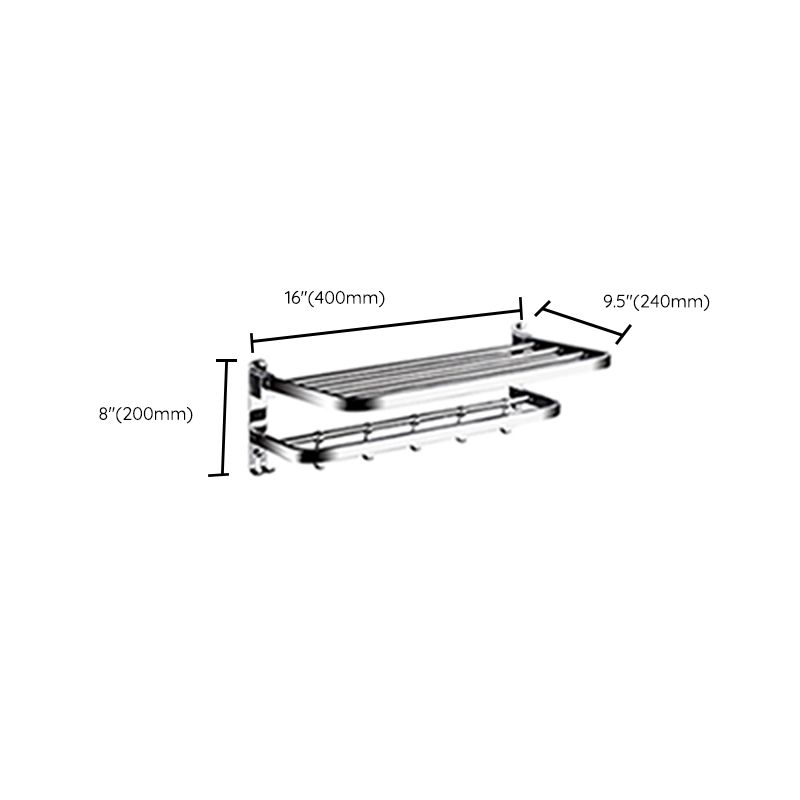 Lisslune | Classic Polished Chrome Bathroom Accessory Set Towel Rail/Paper Holder/Bathrobe Hook Included