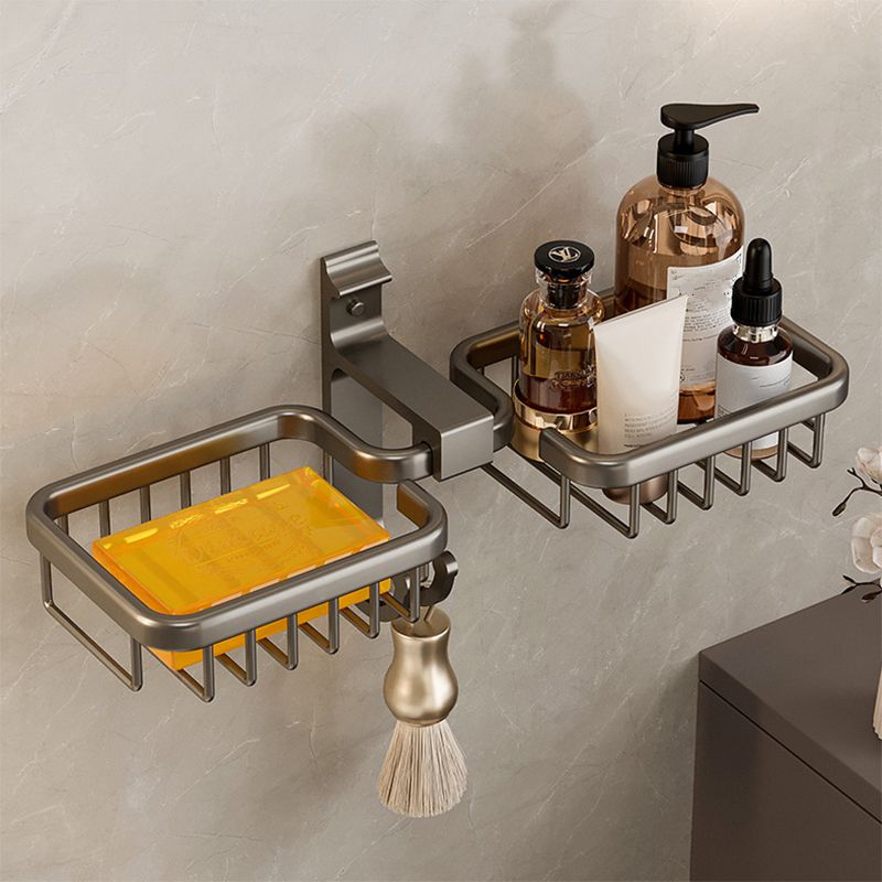 Lisslune | Modern Bathroom Accessory Set Shelf Black/Silver/Grey Bathroom Accessories Set