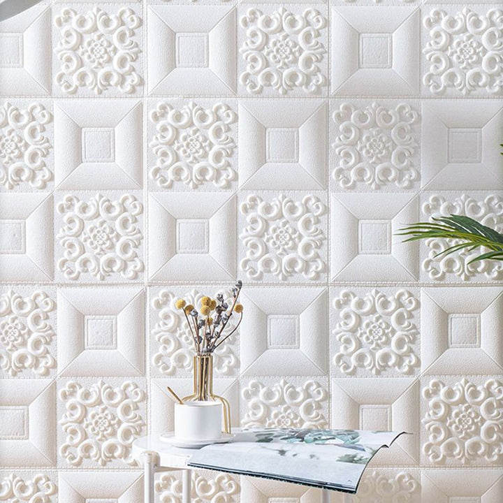 Lisslune | Dreamy Style Pearl Wall Paneling PVC Wall Access Panel Peel and Stick Wall Tile