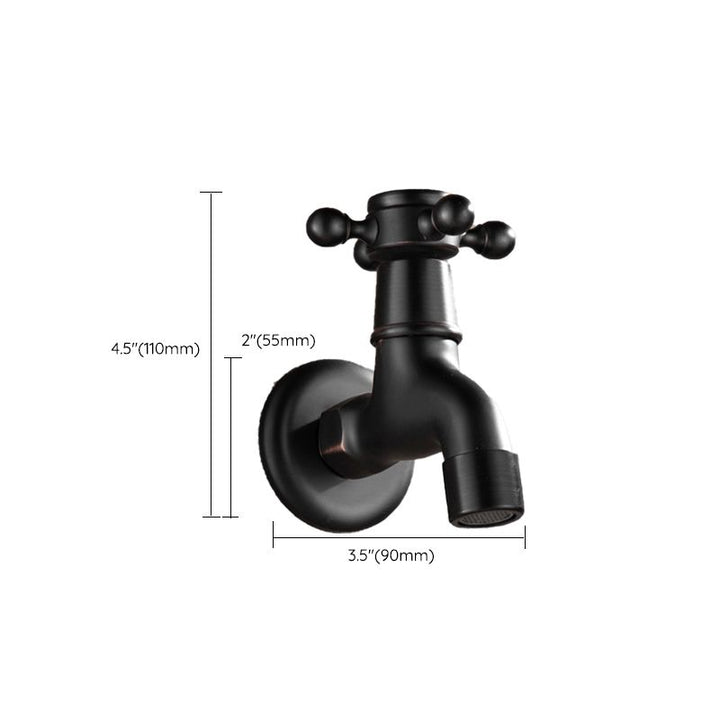 Lisslune | Width Bathroom Sink Faucet Wall-Mounted Cross Handle Faucet