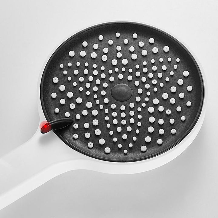 Lisslune | Round Shower Set White Wall Mounted Hand Shower Lever Handle Shower Hose Swiveling Shower Set