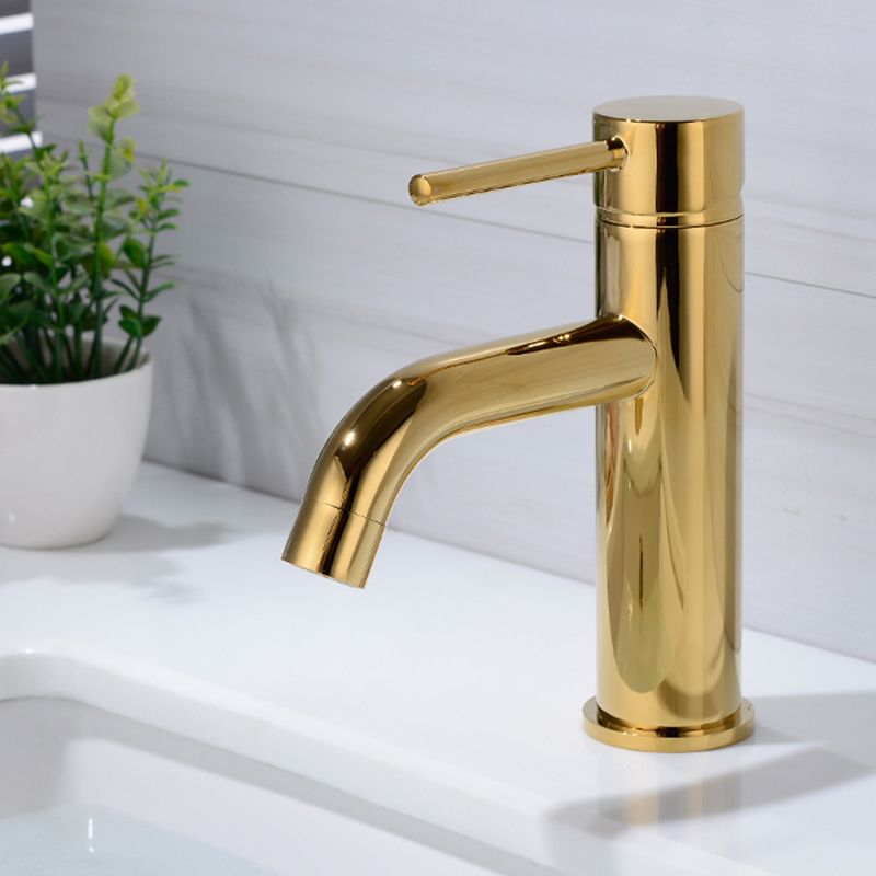Lisslune | Modern 1-Hand Basin Faucet Geb brushed Gold Vanity Faucet Brass