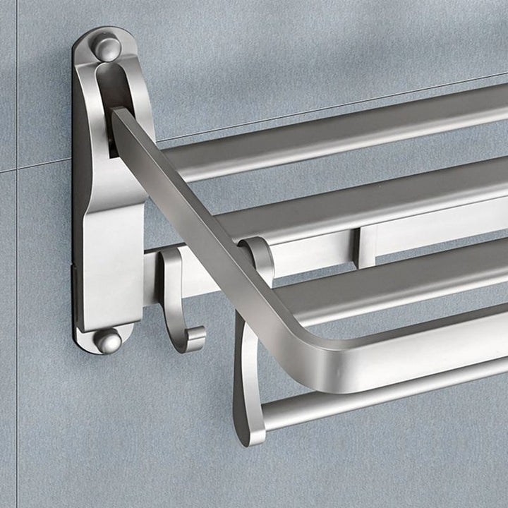 Lisslune | Contemporary Metal 5-piece Bathroom Accessories Set with Bath Shelf