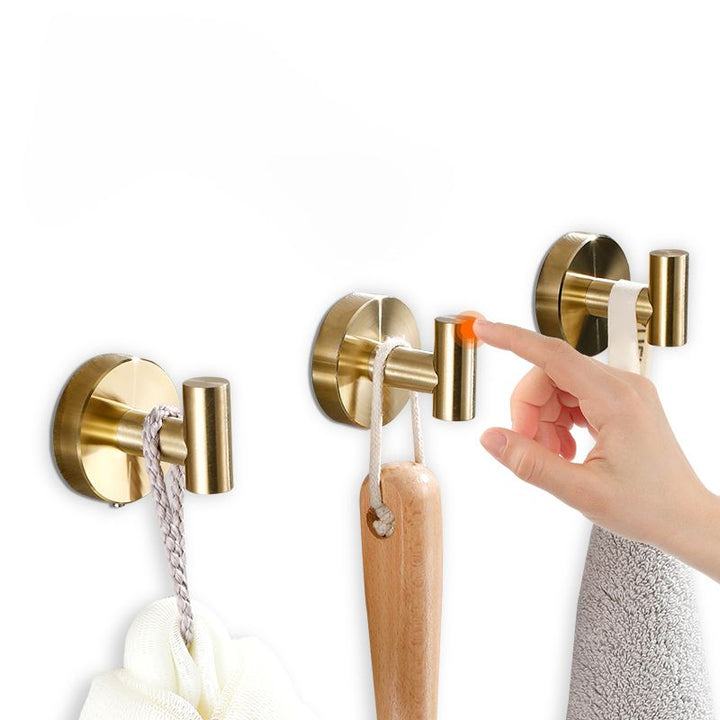 Lisslune | Modern Bathroom Accessory Set Metal Coat Hooks in Polished Chrome/Gold