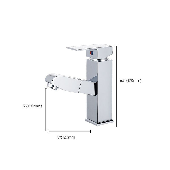 Lisslune | Modern Retractable Single Handle Basin Faucet Bathroom Sink Faucet