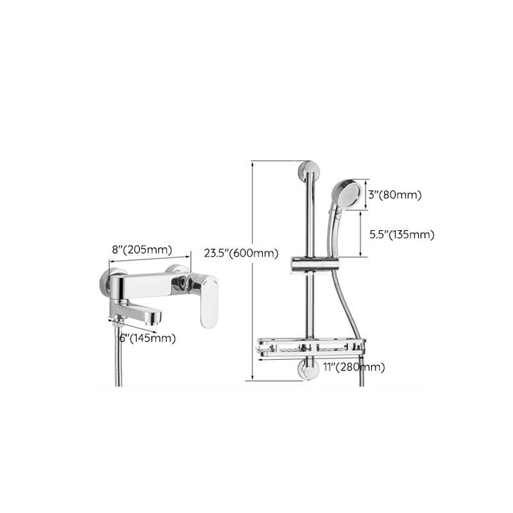 Lisslune | Modern Lever Mixer Bathtub Faucet Wall Mounted Bathtub Faucet