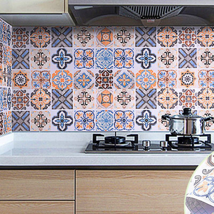 Lisslune | Kitchen wall tile Peel and Stick Wallpaper waterproof anti-oil Wallpaper