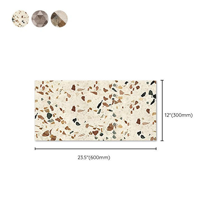 Lisslune | Brown non-slip floor tile 30 cm x 60 cm brick effect single tile PVC