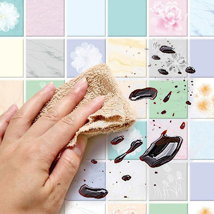 Lisslune | Modern Peel & Stick Field Tile Plastic Wallpaper for Backsplash Wall
