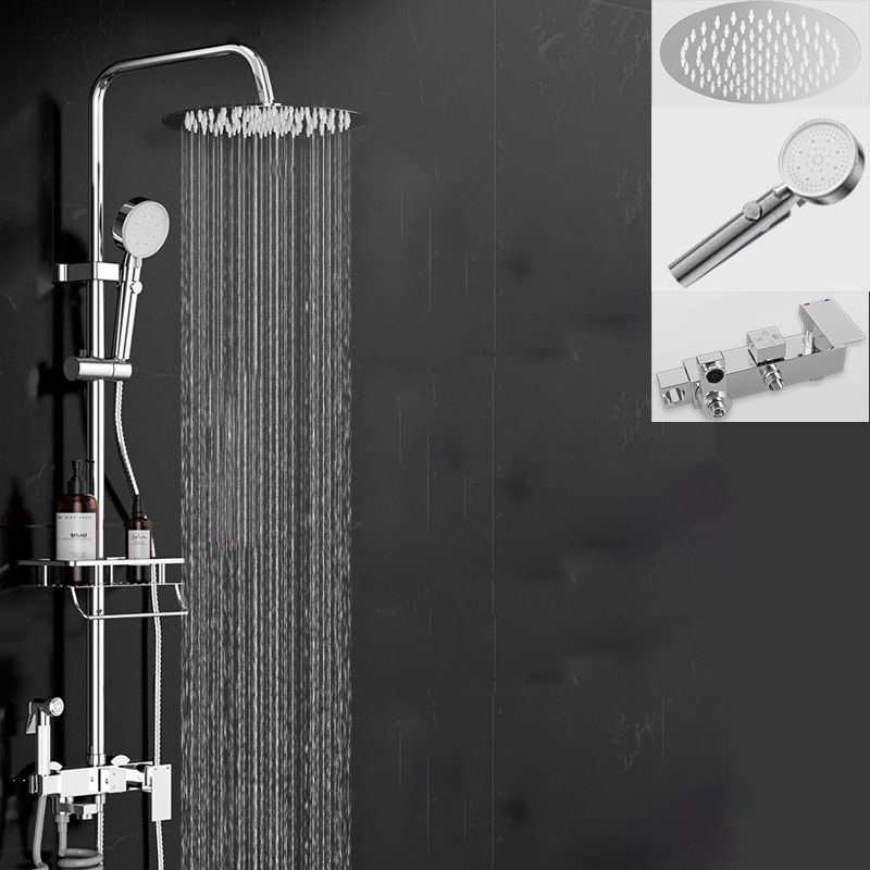 Lisslune | Wall-mounted Rectangular Shower System Stain-resistant Copper Modern Shower System