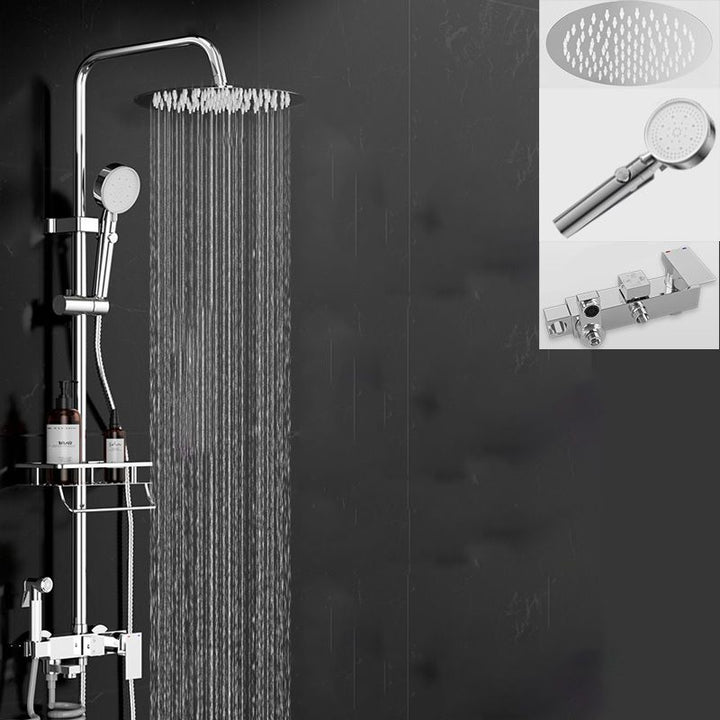 Lisslune | Wall-mounted Rectangular Shower System Stain-resistant Copper Modern Shower System