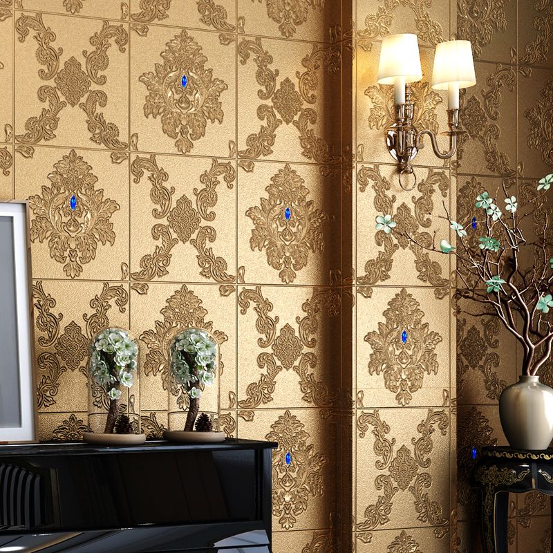 Lisslune | Glam Style Foam Wall Panel Living Room 3D Embossed Waterproof Wall Panel