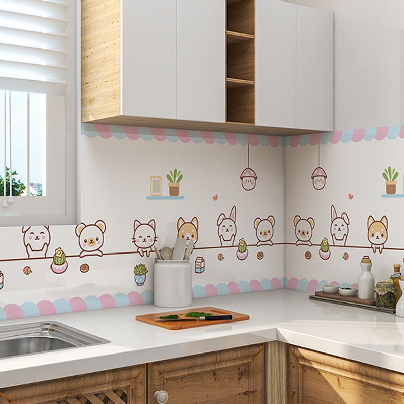 Lisslune | Modern Peel and Stick backsplash tiles plastic wallpaper for kitchen backsplash