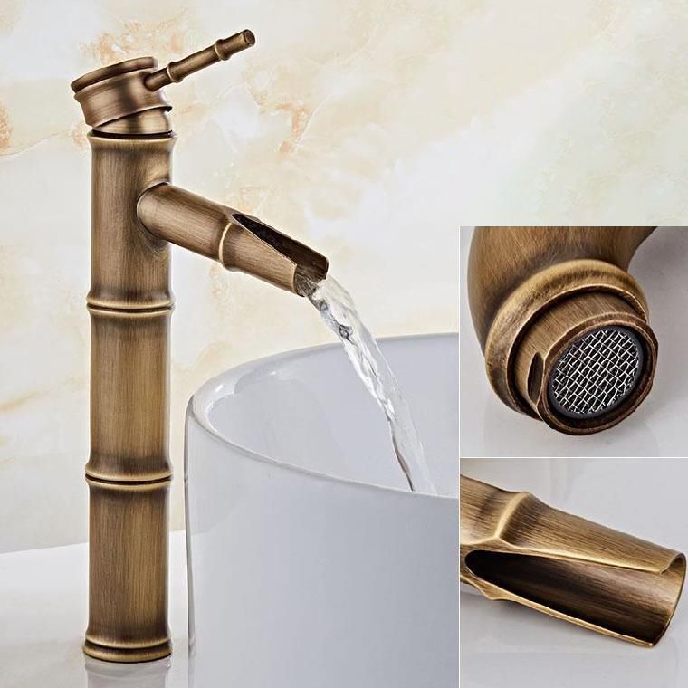 Lisslune | Brass Country Basin Faucet Single Hole Sink Faucet for Bathroom