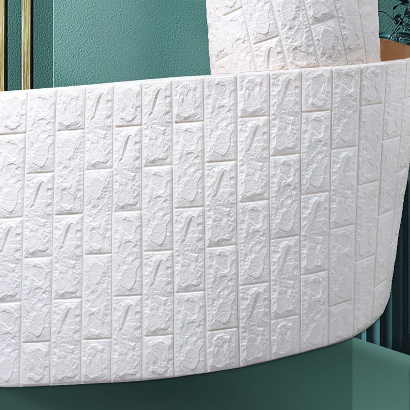 Lisslune | Modern wall-ceiling element for sticking with 3D embossing in white