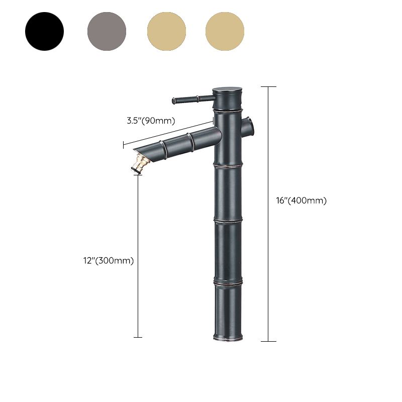 Lisslune | Farmhouse Vessel Sink Faucet Copper 1-Handle Low Arc Vessel Faucet for Bathroom