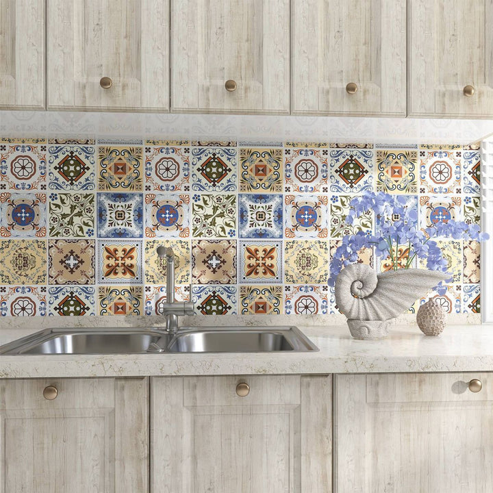 Lisslune | Mosaic Tile Peel and Stick Wall Tile Modern Wallpaper with Waterproof