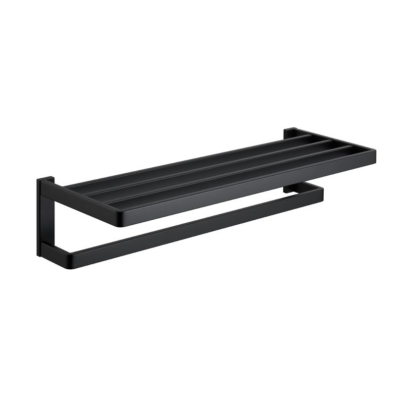 Lisslune | Matt Black 5-piece modern bathroom accessory as a single item or as a set with towel bar