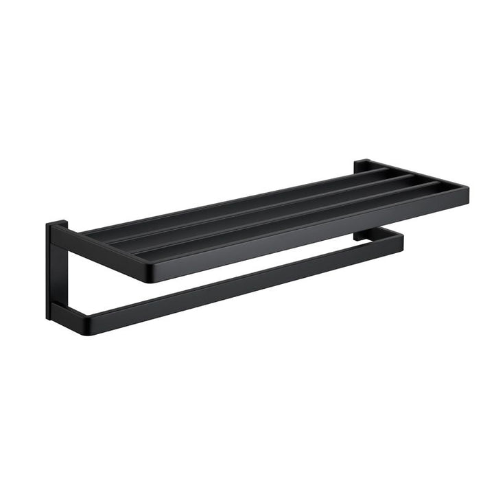 Lisslune | Matt Black 5-piece modern bathroom accessory as a single item or as a set with towel bar