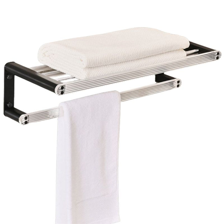 Lisslune | Modern Bathroom Accessories Set Black Towel Bar Bathroom Shelf Bathroom Fittings Set