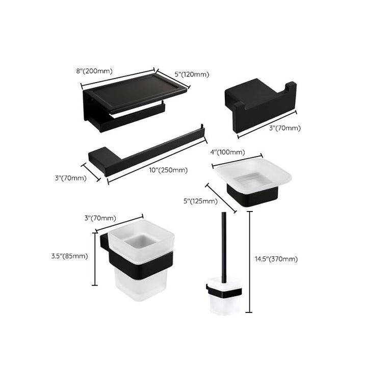 Lisslune | Traditional Bathroom Accessories Hardware Set in Black Metal