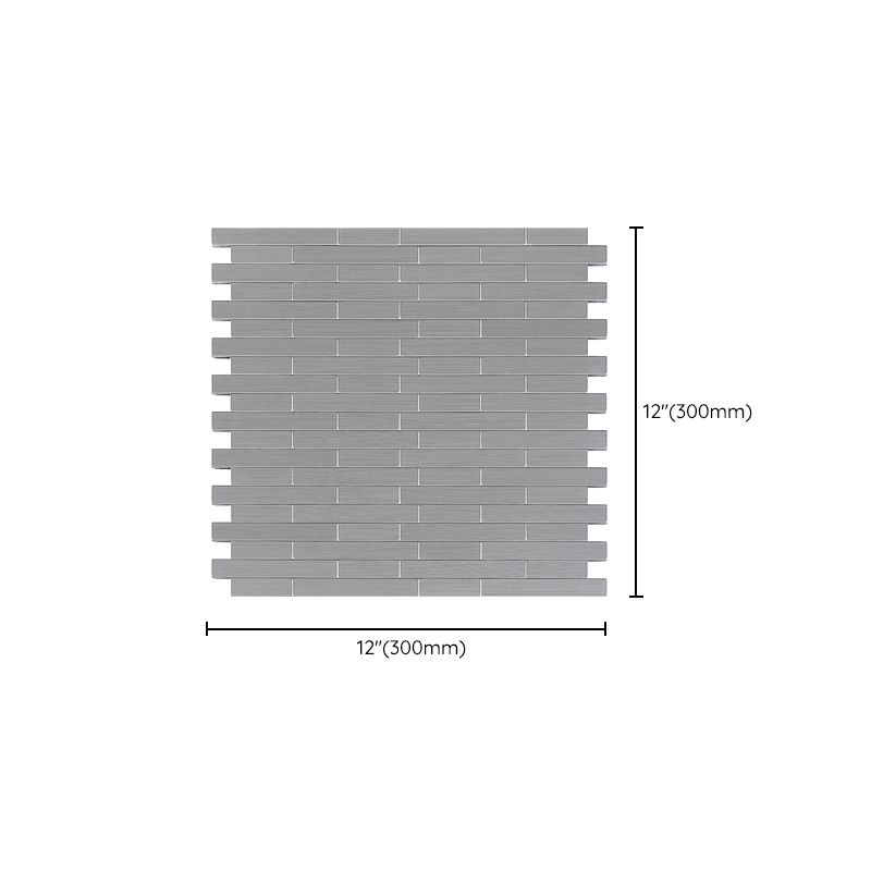 Lisslune | Subway Tile Wallpaper Contemporary Peel and Stick Wall Tile with Metal Look
