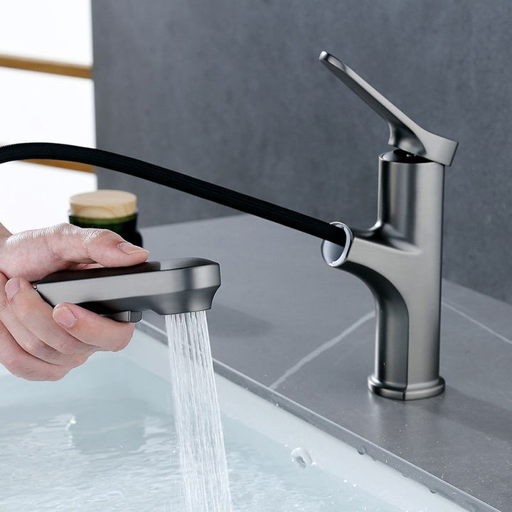 Lisslune | Contemporary Style Centerset Faucets Bathroom Fixtures with Lever Handle