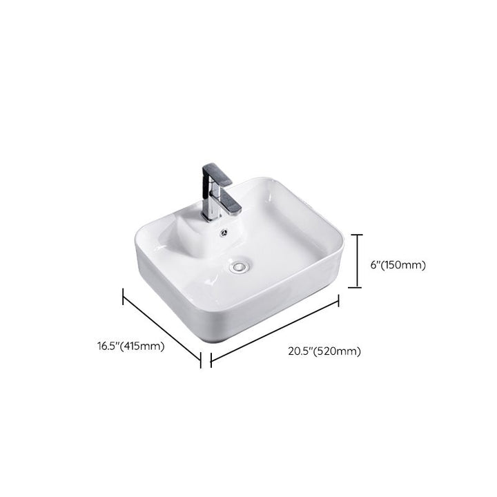Lisslune | Modern Basin Solid Color Porcelain Sink