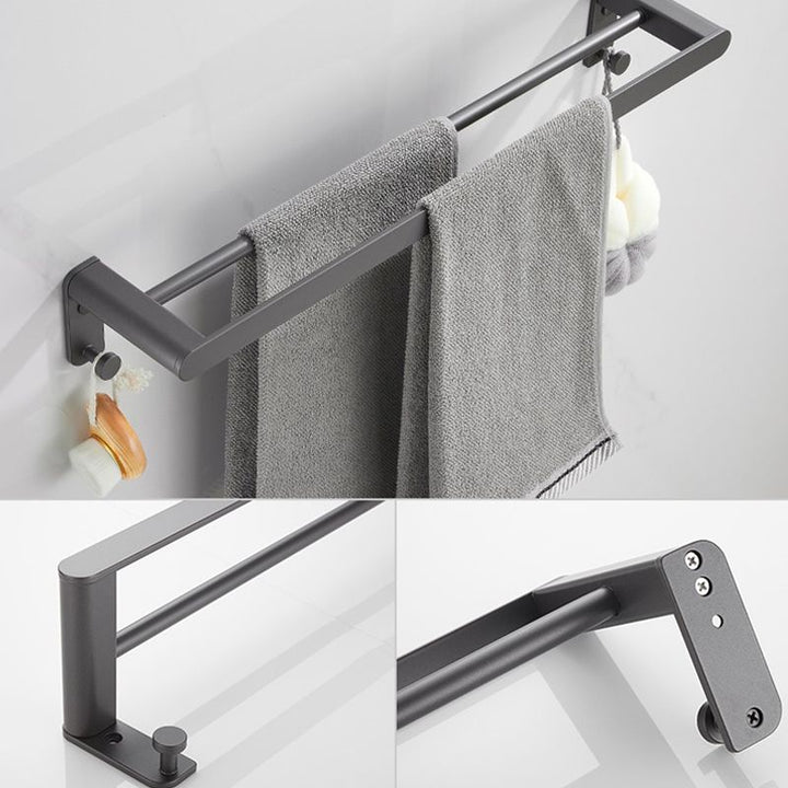 Lisslune | Modern Gray Bathroom Accessory As a Single Piece or As a Set Made of Metal