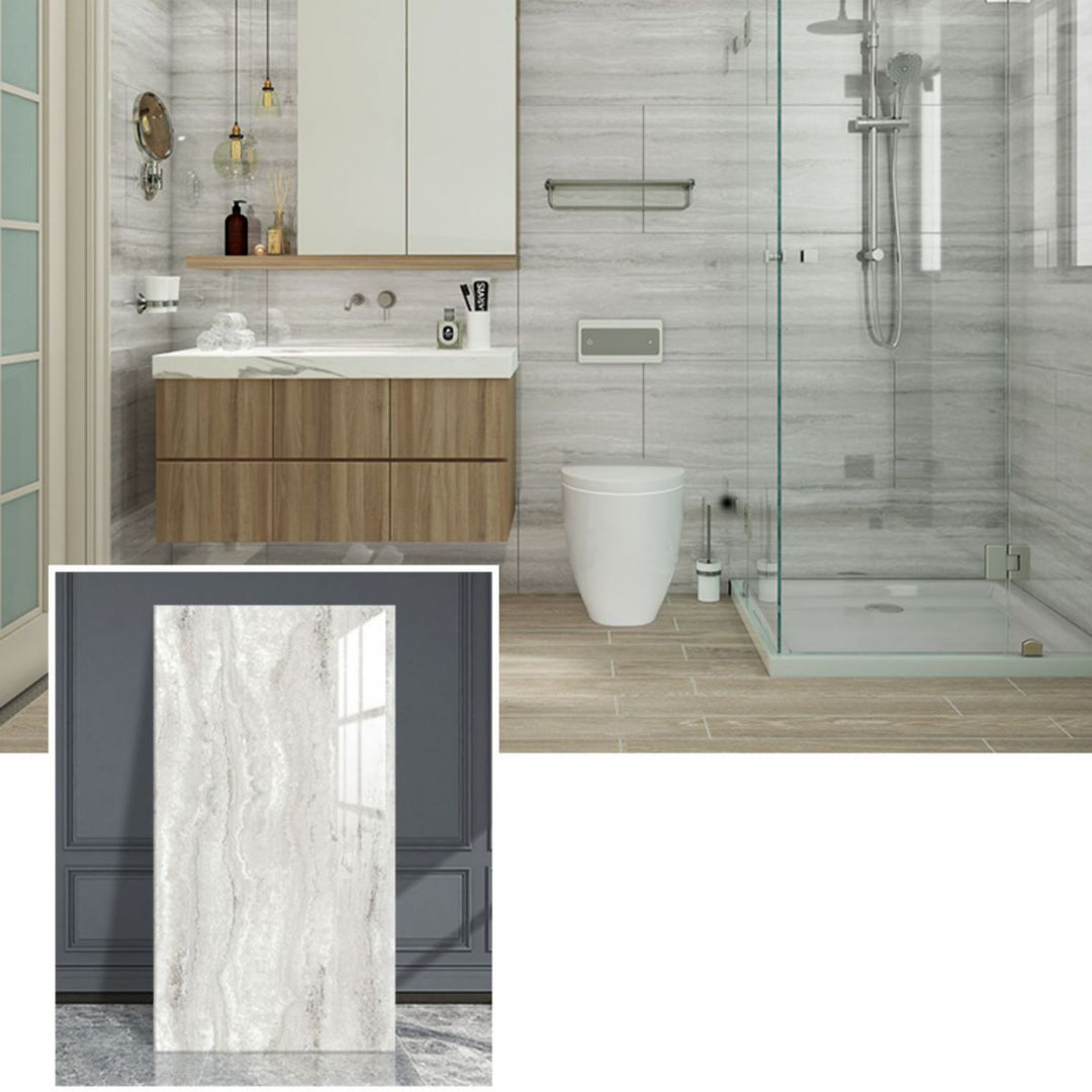 Lisslune | Field tile wallpaper plastic waterproof peel and stick back wall with rectangular shape
