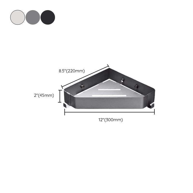 Lisslune | 2-piece stainless steel bathroom accessory set 30 cm W triangular bathroom shelf