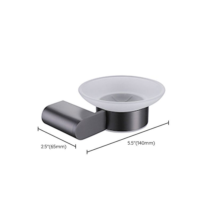 Lisslune | Dark Gray Modern Bathroom Accessory Set Stainless Steel Bathroom Accessory Set