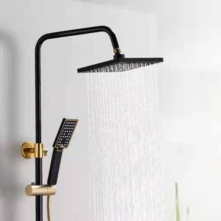 Lisslune | Modern adjustable swivel shower head metal shower fixture on the wall