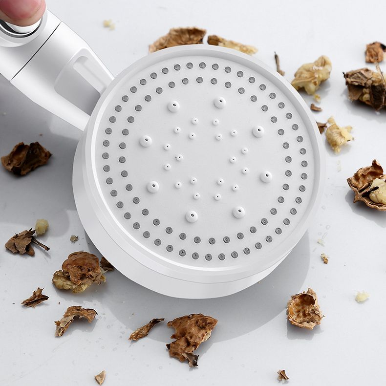 Lisslune | 5 Sprays Shower Head Round Wall Mounted Plastic Wall Connector Holder Handheld Shower Head