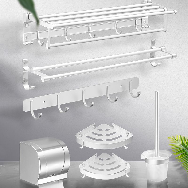 Lisslune | Modern Bathroom Accessories Hardware Set White Metal Bathroom Accessories Kit