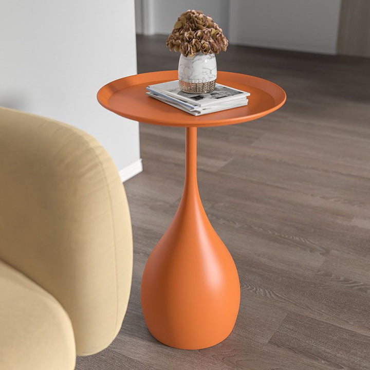 Lisslune | Beef Metal Table with Base Medieval Side Table in Modern Style