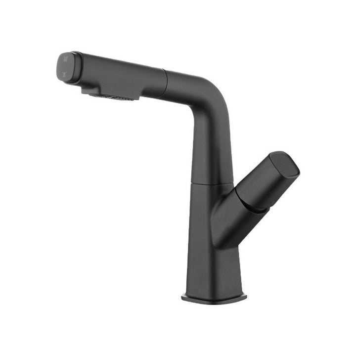 Lisslune | Brass Contemporary Faucet Retractable Round Bathroom Faucet