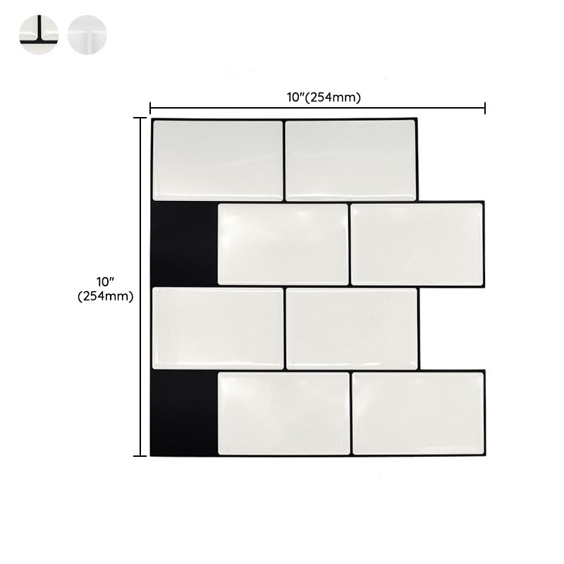 Lisslune | PVC Peel-and-Stick Tiles Waterproof Peel-and-Stick Tiles with Square Shape