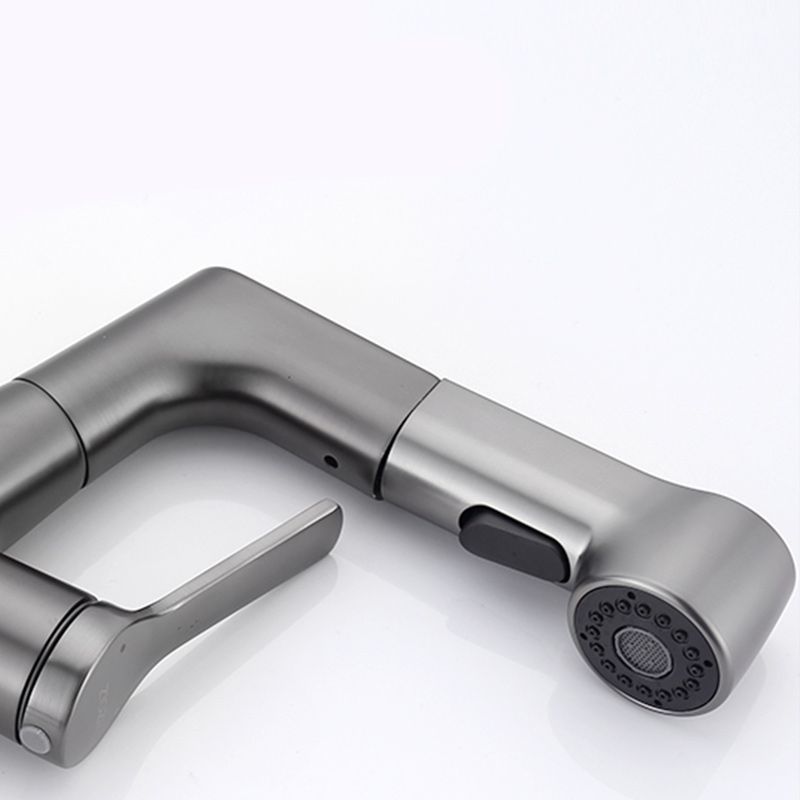 Lisslune | Swivel Spout Basin Tap Brass Bathroom Low Arc Lift Tap