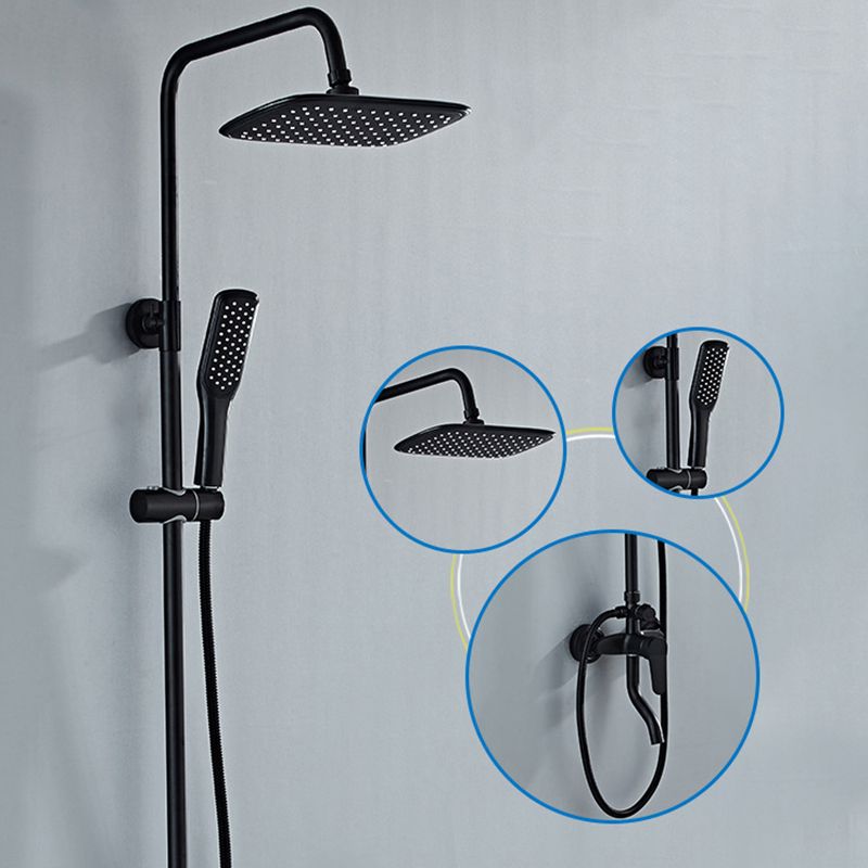 Lisslune | Modern adjustable swivel shower head metal shower fixture on the wall