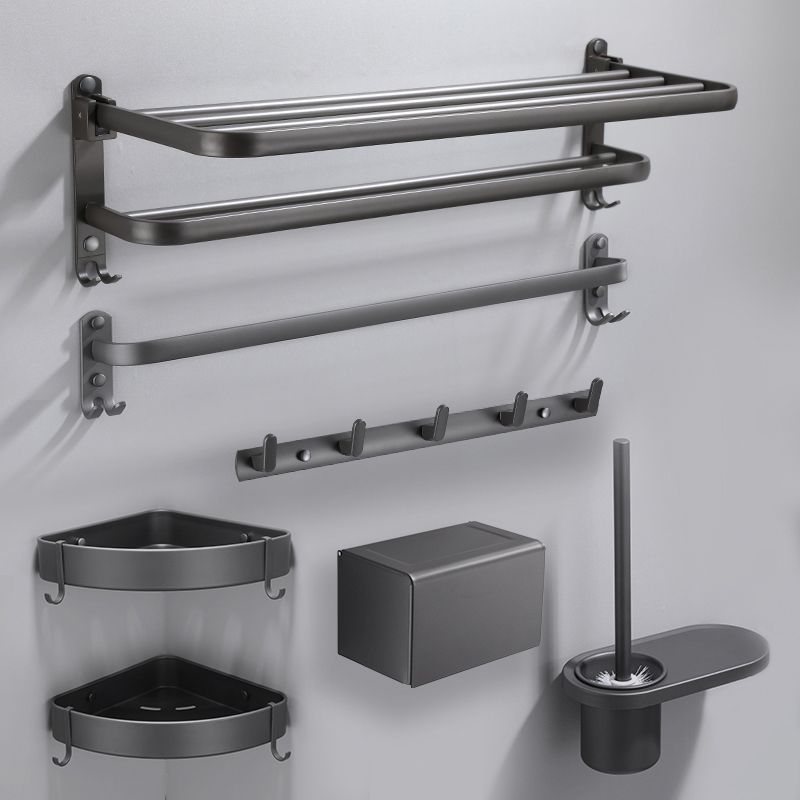 Lisslune | Modern Bathroom Fixture Set Towel Bar Gray Bathroom Shelf Bathroom Set