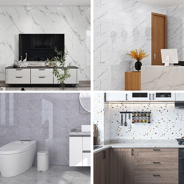 Lisslune | Contemporary Wallpaper Modern Style Bathroom Wallpaper with Rectangular Shape