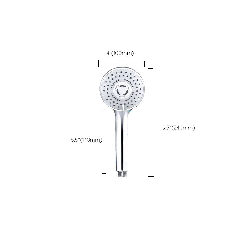 Lisslune | Contemporary Handheld Shower Head Adjustable Spray Pattern Silver Shower Head