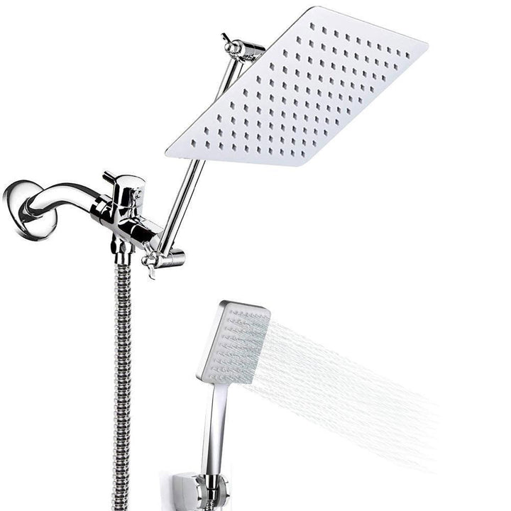 Lisslune | Contemporary Shower Head Combination Polished Stainless Steel Wall-Mounted Shower Head