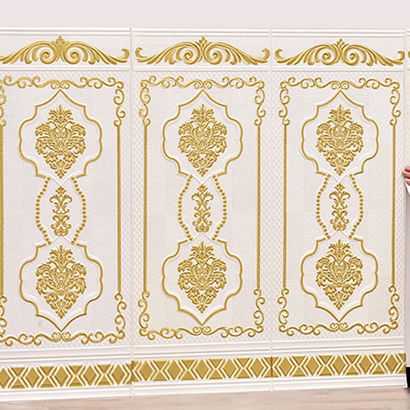 Lisslune | 3D embossed wall panel Glam style waterproof wall panel for the living room